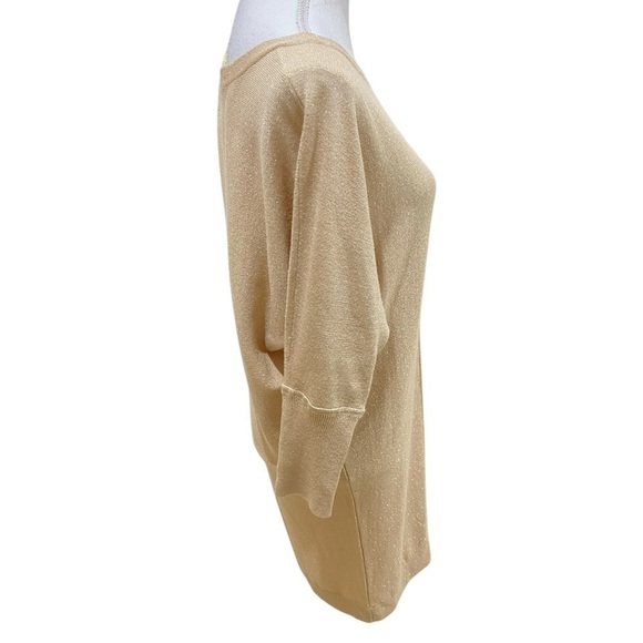 Lilly Pultizer metallic merino wool blend dolman sleeve cuff buttons dress small - Picture 10 of 14